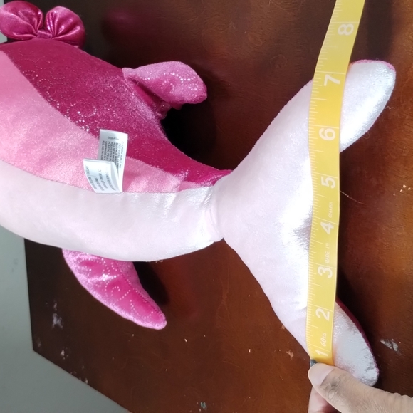✓Aurora Destination Nation Boutique - 16" Sparkle Pink Dolphin Plush - Picture 16 of 16